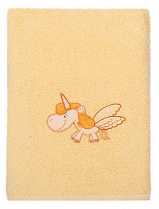 Полотенце Пони желтое, размер 70 х 140 см., 100% хлопок (Kidboo, 00-0013348_жёлтый)